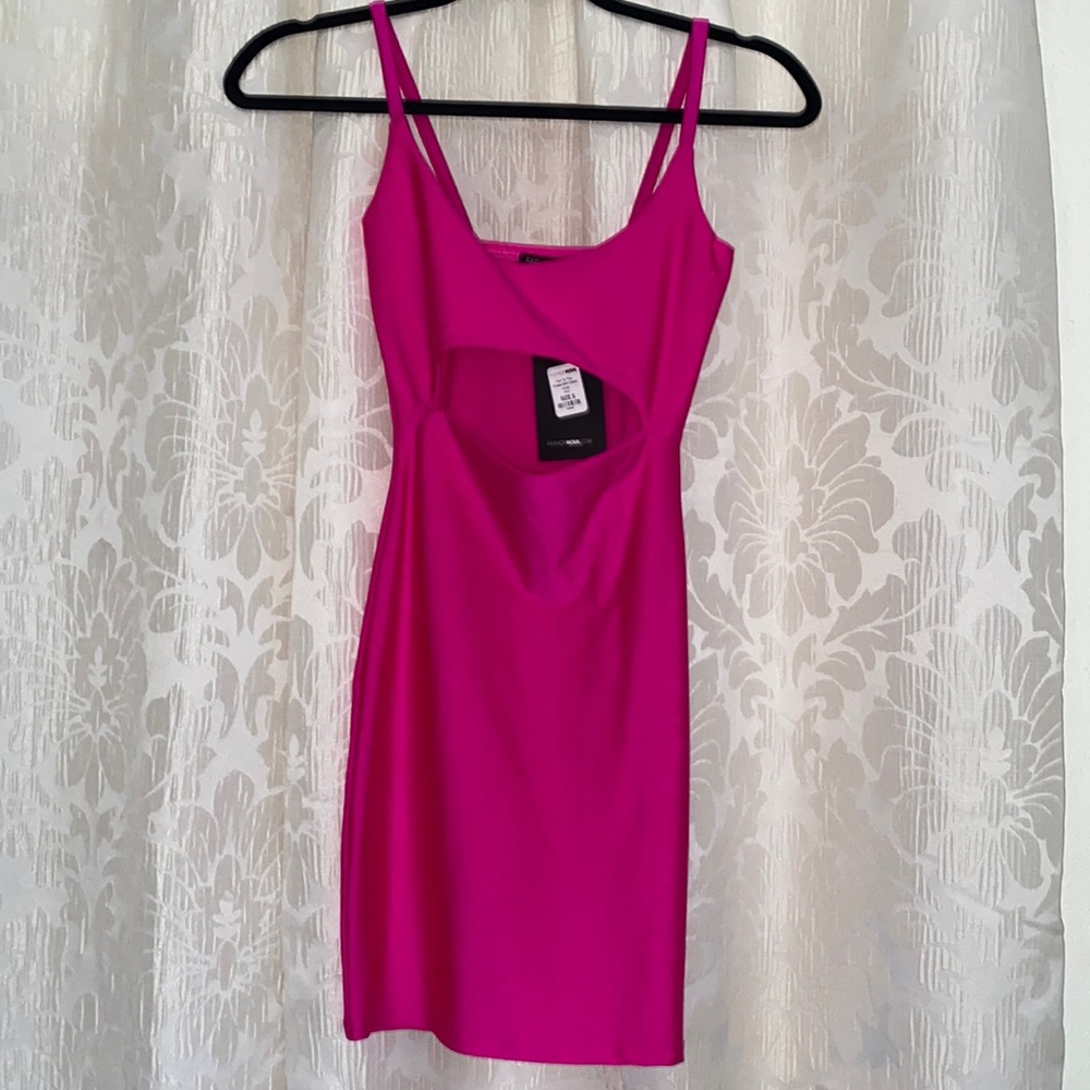 Neon pink dress